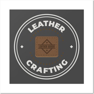 Leather crafting logo Posters and Art